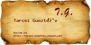 Tarcsi Gusztáv névjegykártya